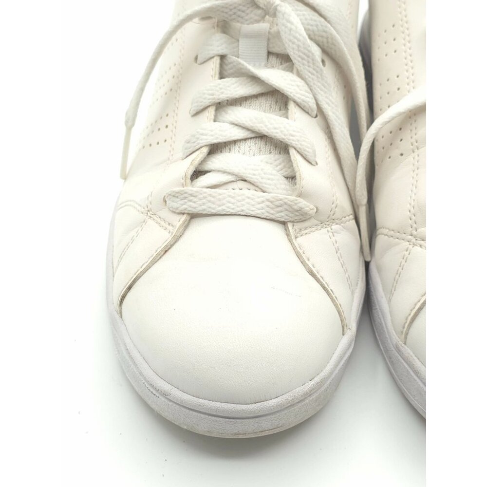 Adidas Neo Cloudfoam Advantage White Leather Sneakers Size 7 Women's - Picture 2 of 8